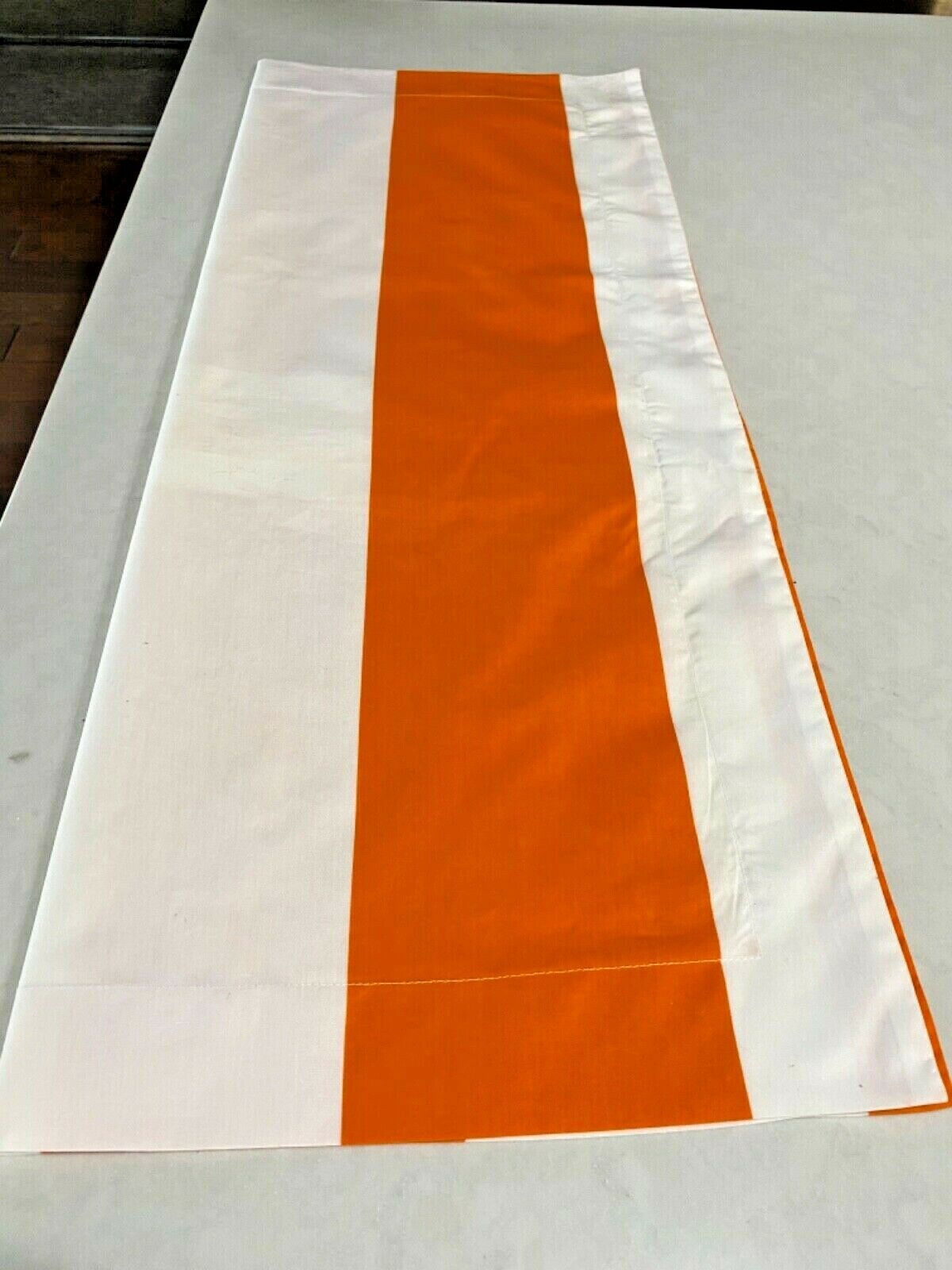 Pillow Sham (1)-Pottery Barn Kids- Rugby Stripe/ Orange & White- NEW - Fresh Stock Dated December 2025