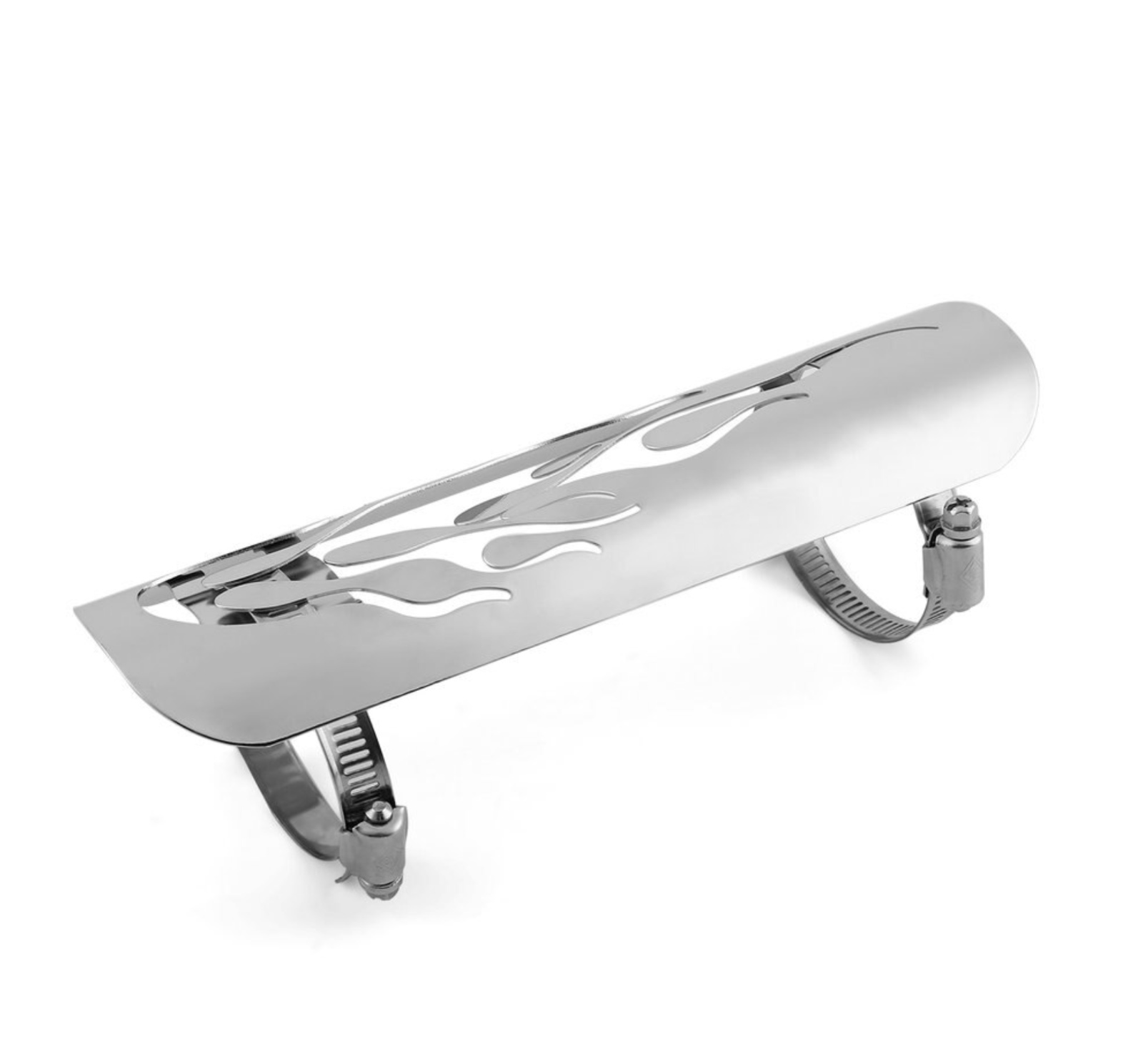 Motorcycle Chrome Exhaust Muffler Pipe Heat Shield Cover Heel Guard For Harley - Fresh Stock Dated February 2026