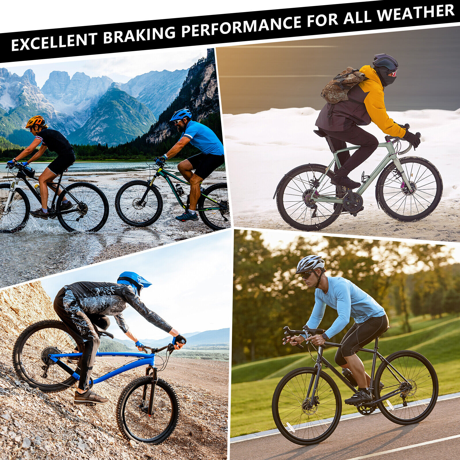 4 Pairs Mountain Bike Bicycle Disc Brake Pads For Shimano Mechanical/Hydraulic - Fresh Stock Dated February 2026