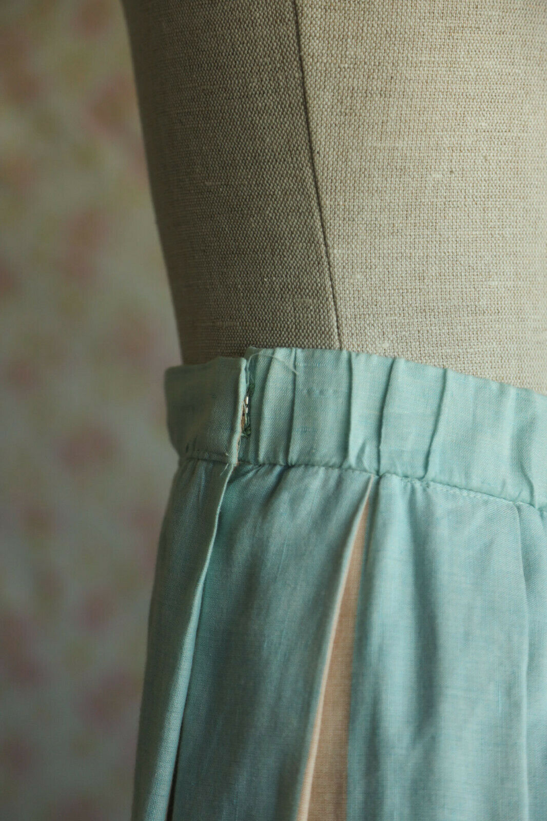 Vintage Pink and blue pleated skirt / Medium / Large - Fresh Stock Dated December 2025