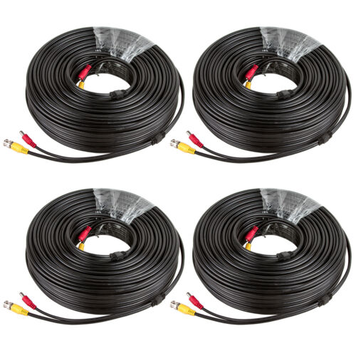 RG59 Coaxial Cable 25ft 60ft Bulk Coax DUAL / QUAD Outdoor 20AWG - BLACK WHITE - Fresh Stock Dated December 2025