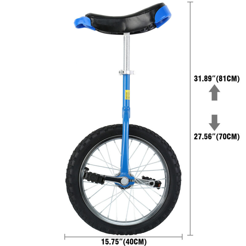 16'' Unicycle Mountain Unicycle Leakproof Butyl Tire Wheel Cycling Fitness - Fresh Stock Dated February 2026