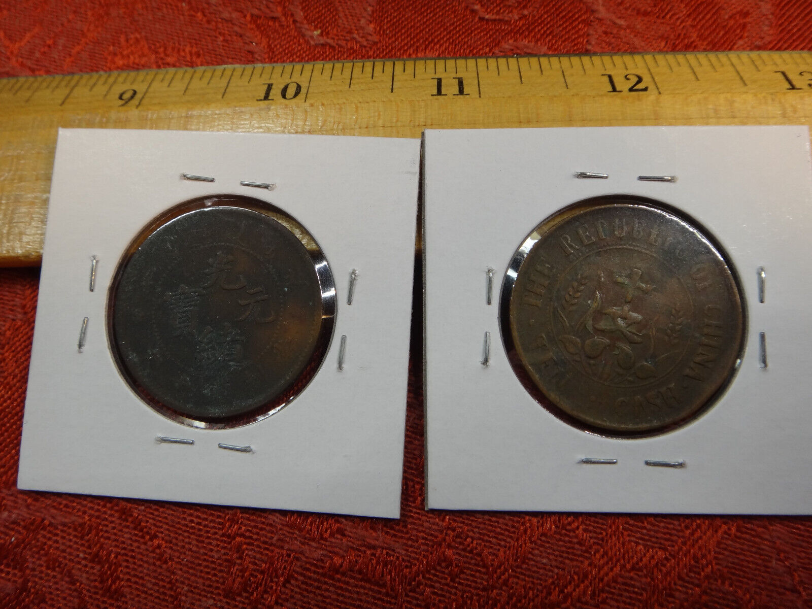 Lot Of 2 Old China Ten Cash Copper Coins - Free S&H USA - Fresh Stock Dated February 2026