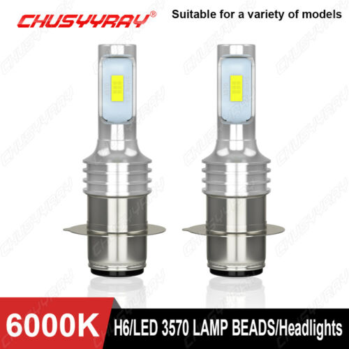2x Bright LED Headlight Bulb High/Low For Honda ATV 12V 45/45W P15D-3; headlamp - Fresh Stock Dated February 2026