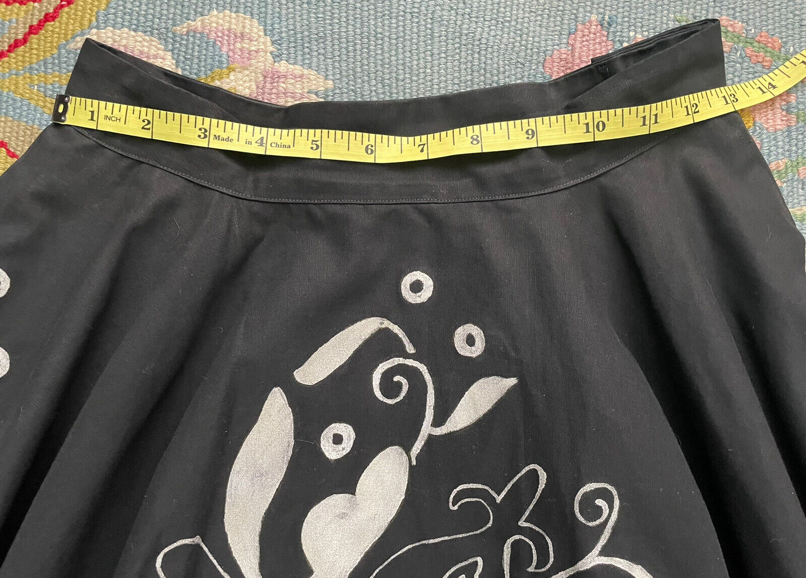 1950s Hand Painted Circle Skirt - Fresh Stock Dated March 2026