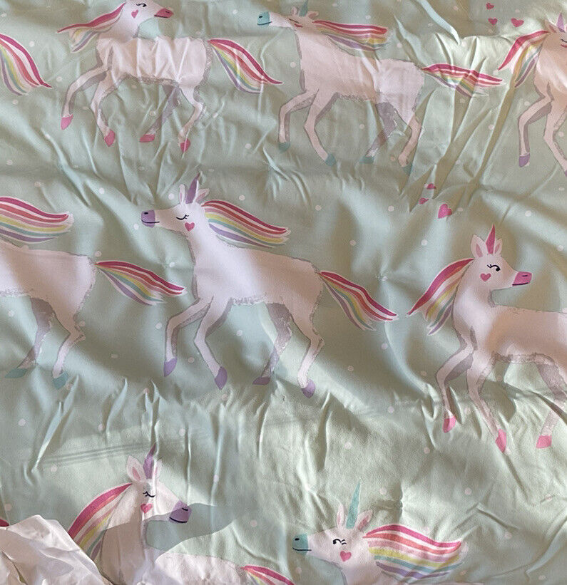 Pottery Barn Kids Dream Puff Molly Unicorn Euro Sham Aqua New Without Tags - Fresh Stock Dated February 2026