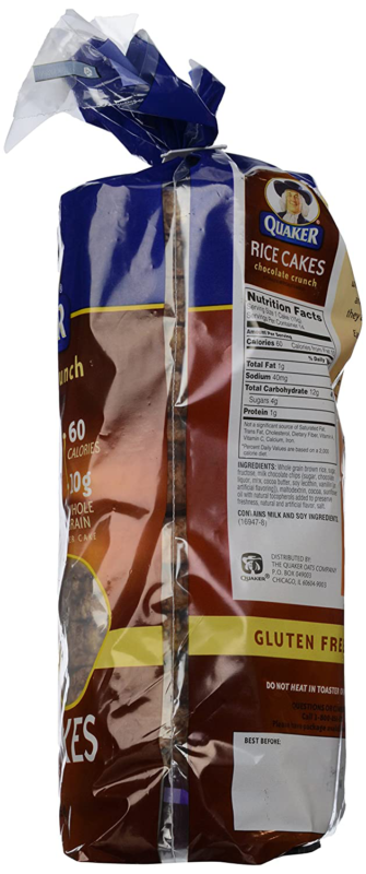 Quaker Rice Cakes, Chocolate Crunch, 7.23 oz - Fresh Stock Dated December 2025