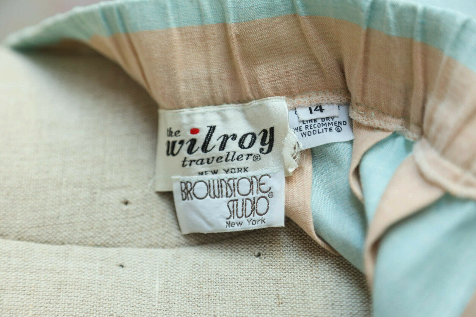 Vintage Pink and blue pleated skirt / Medium / Large - Fresh Stock Dated December 2025