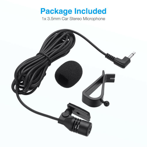 3.5mm Car Radio Stereo Microphone Vehicle External Mic for DVD GPS Audio US - Fresh Stock Dated February 2026