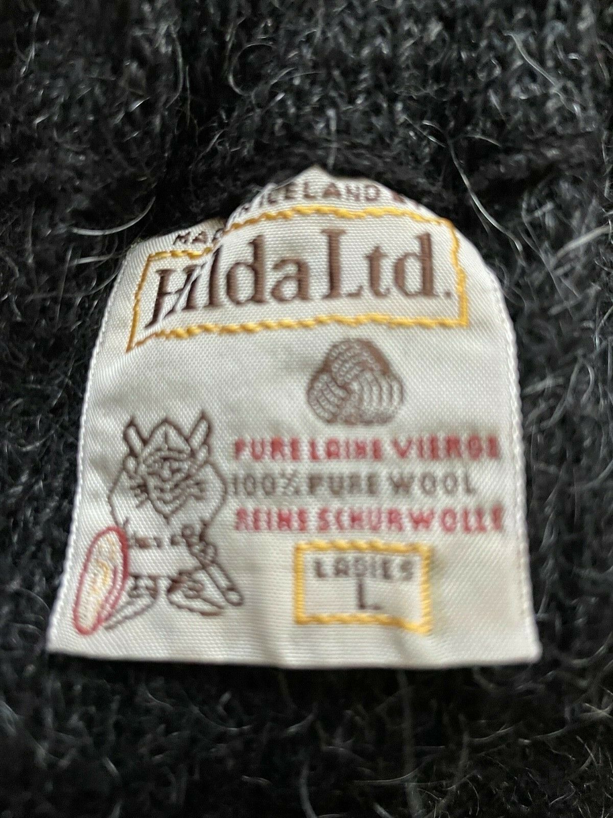 Hilda LTD Made in Iceland 100% Wool Skirt Ladies L Grey - Fresh Stock Dated February 2026