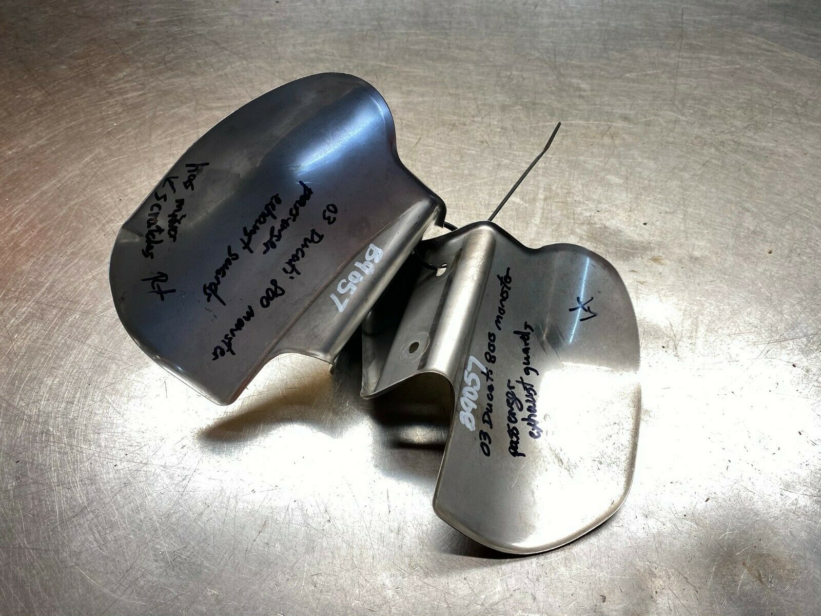 2003 Ducati Monster 800 Head Shield Cover Foot Guard Exhaust OEM B9057 - Fresh Stock Dated February 2026