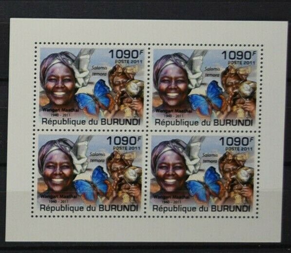 LB 454 Burundi 2011 Famous People (MNH) set of 4 blocks - Fresh Stock Dated January 2026