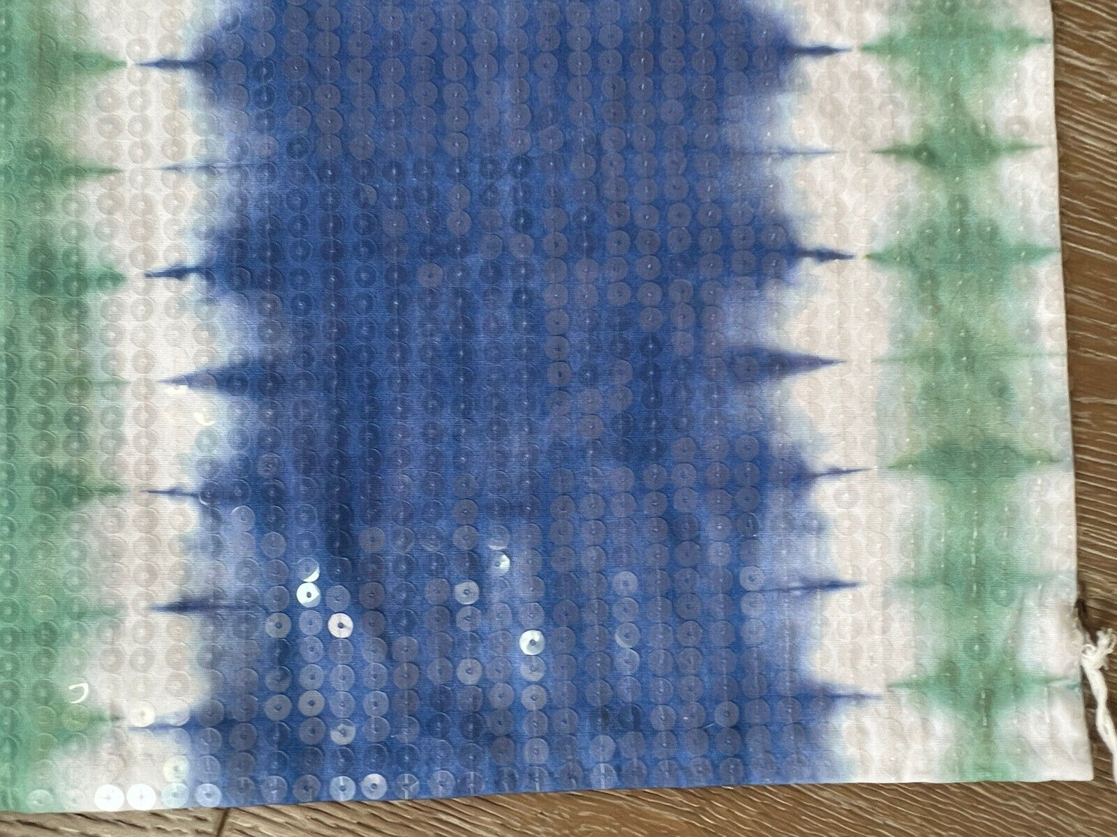 Pottery Barn Teen Blue sequined pillowcase sham green 12 X 24 Tie Dye - Fresh Stock Dated February 2026