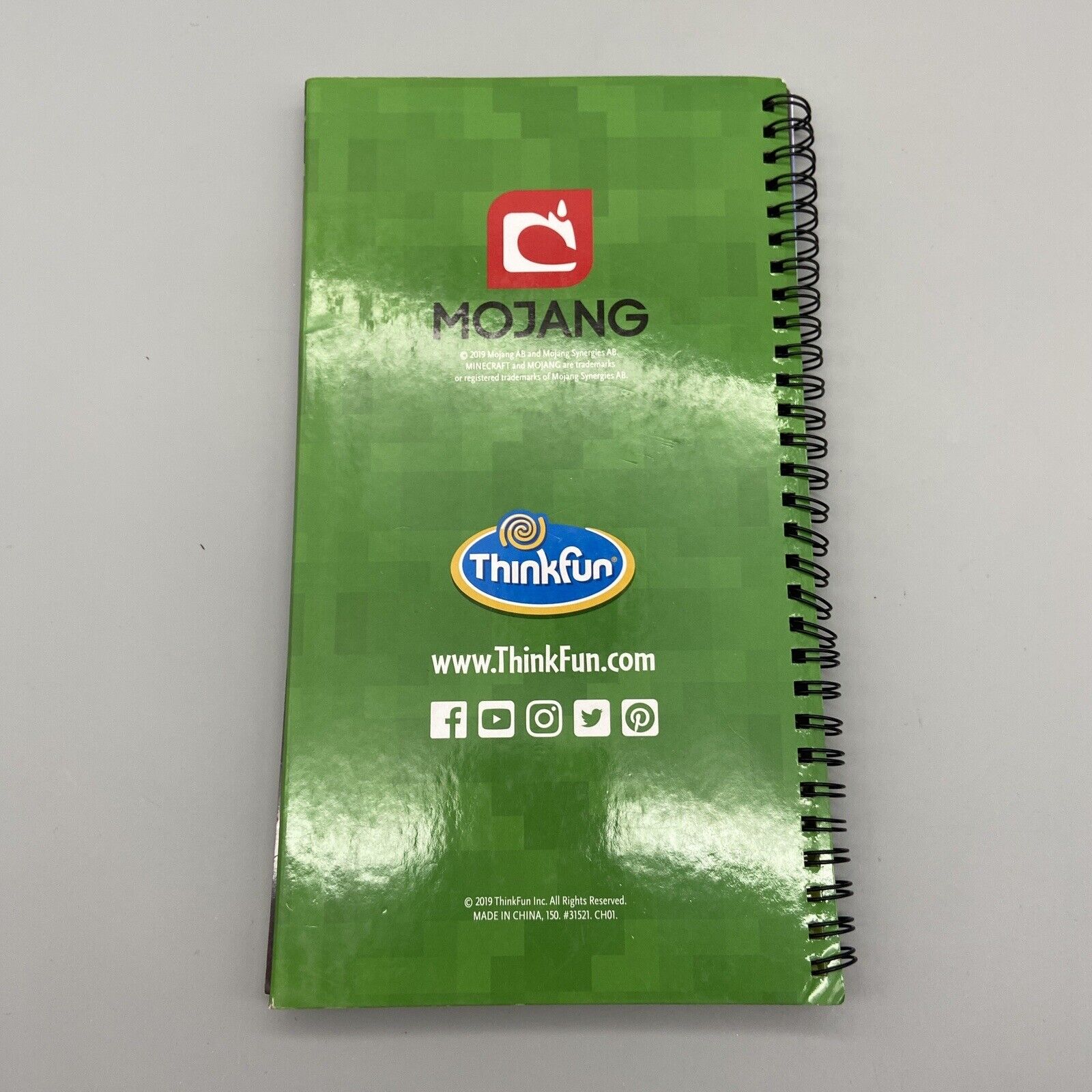 ThinkFun Minecraft Magnetic Travel Puzzle Logic Game & STEM Toy Used - Fresh Stock Dated February 2026