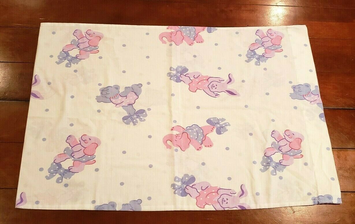 Vintage Pillowcase Ballerina Ballet Dancing Animals Bunny Puppy Bear Elephant - Fresh Stock Dated January 2026