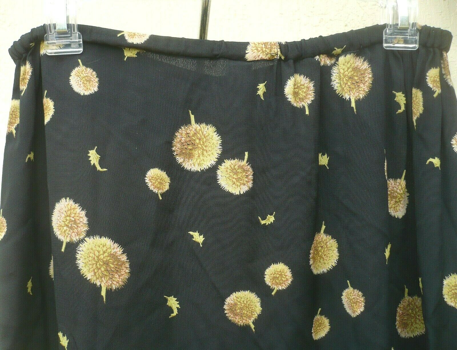 VTG 90S M CASUAL CORNER FLORAL DANDELION SILKY BUTTON UP WILD FLOWER SKIRT WOMEN - Fresh Stock Dated February 2026