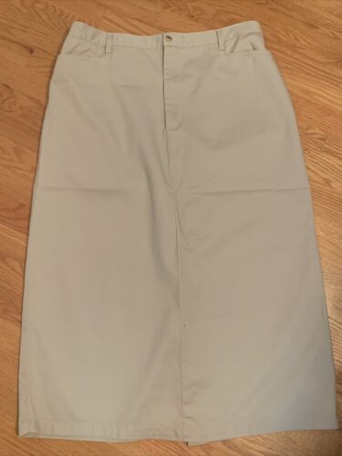 Vintage CAROLINA COLOURS Plus Blues Khaki Chino Split Long Skirt Sz 18W ❤️cb15m5 - Fresh Stock Dated March 2026