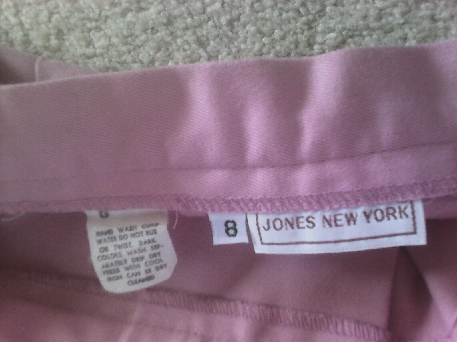 VGC JONES NEW YORK SKIRT  SIZE 8   PINK TWILL FABRIC - Fresh Stock Dated March 2026
