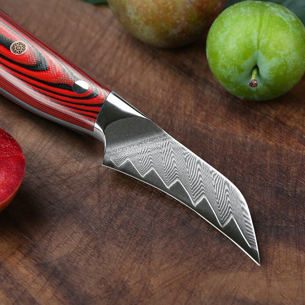 TURWHO 3.5in Paring Knife Japan VG10 Damascus Steel Parer Peeling Turning Knives - Fresh Stock Dated February 2026
