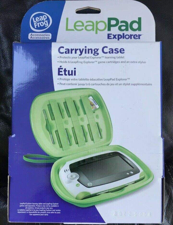 Leap Frog Leap Pad Explorer Carrying Case Holds 6 Cartridges & 1 Stylus Green - Fresh Stock Dated February 2026