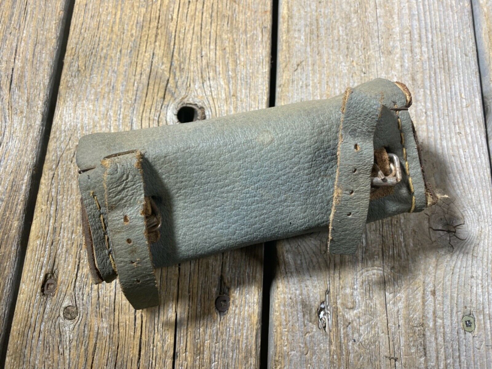 VINTAGE ANTIQUE BIKE BICYCLE SADDLE BAG TOOL BAG LEATHER TOOL POUCH FOR SEAT USE - Fresh Stock Dated December 2025