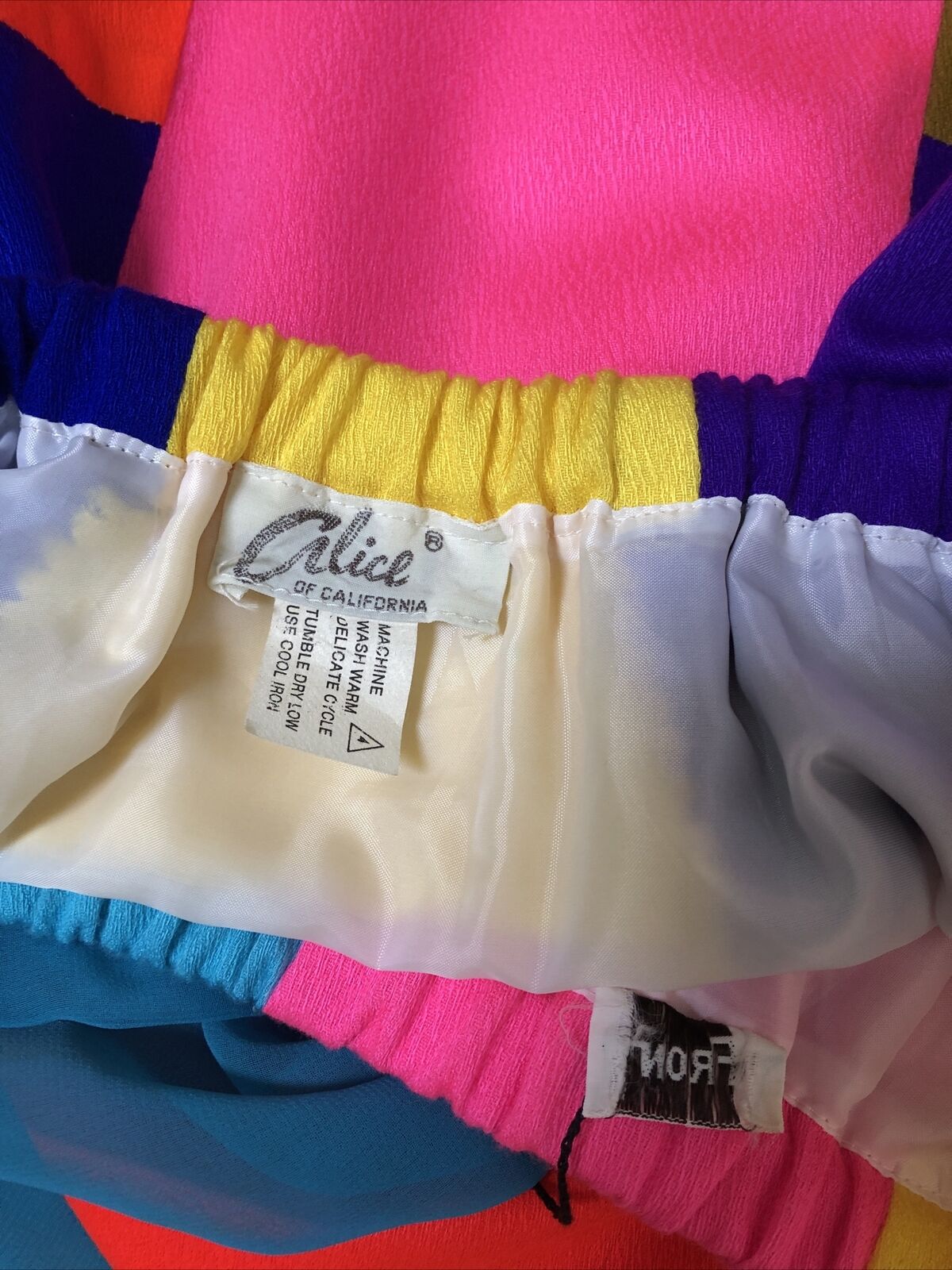 Vintage Alice California 1960’s Color Block Maxi Skirt 28 - Fresh Stock Dated March 2026