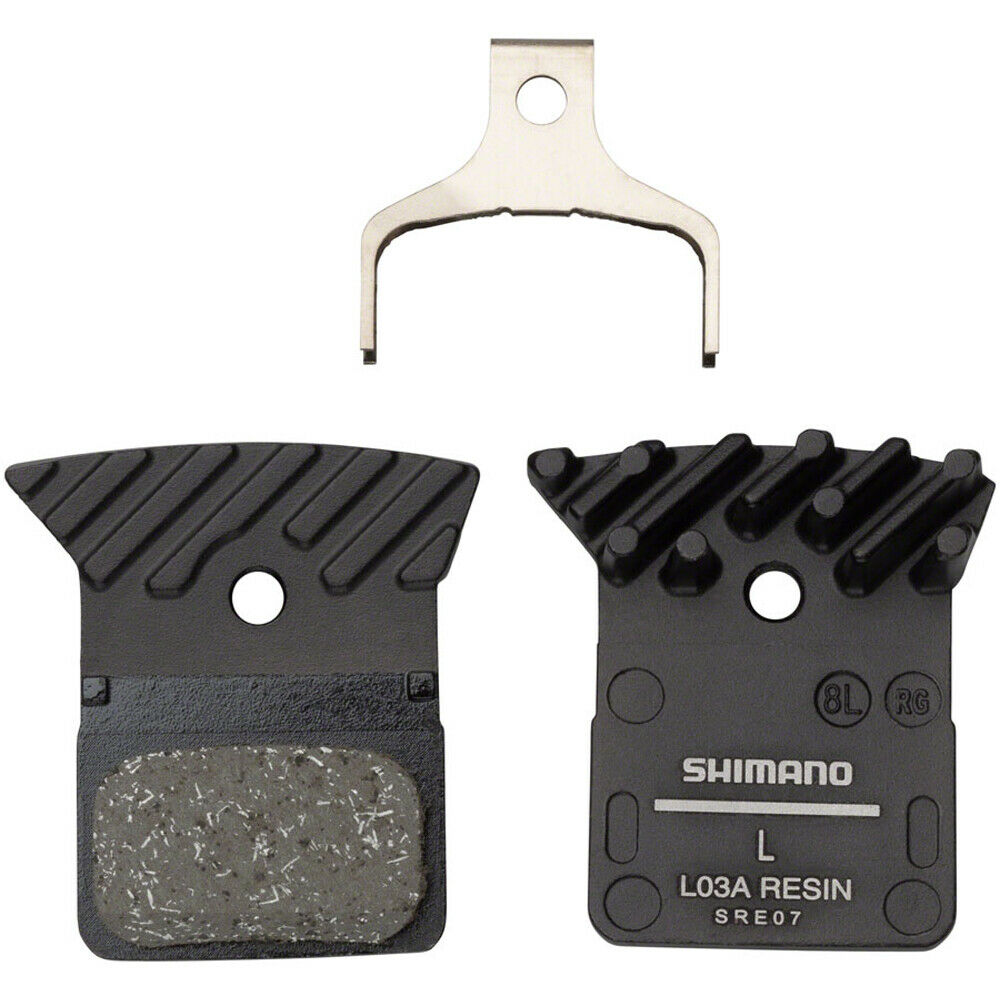 Shimano L03A Resin Disc Brake Pads with Fin and Spring #Y8PU98040 - Fresh Stock Dated February 2026