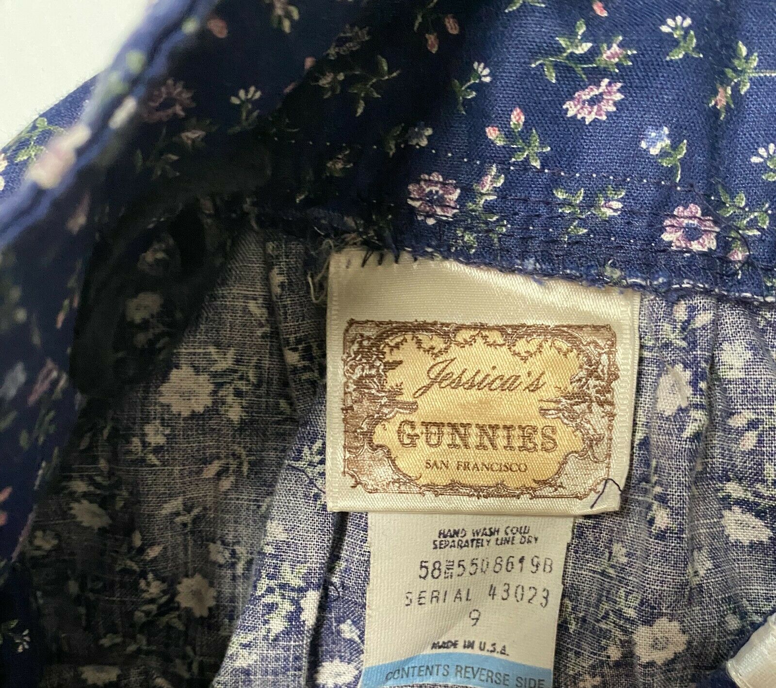 Vintage Jessica's Gunnies Gunne Sax Calico Floral Print Midi Prairie Skirt SZ 9 - Fresh Stock Dated March 2026