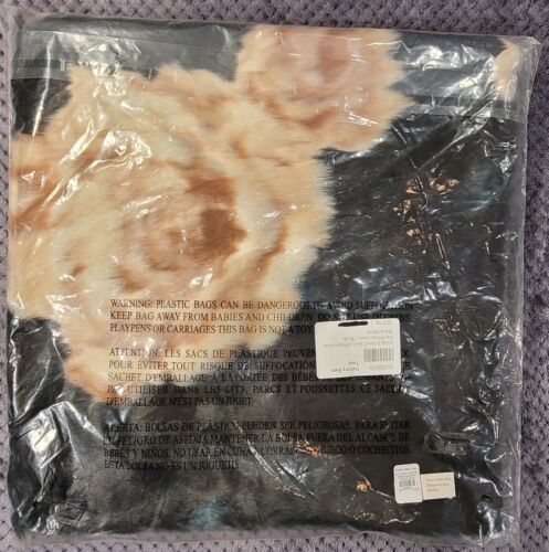 PBteen Emily & Meritt Bed of Roses Faux Fur Pillow Covers, 18 x 18