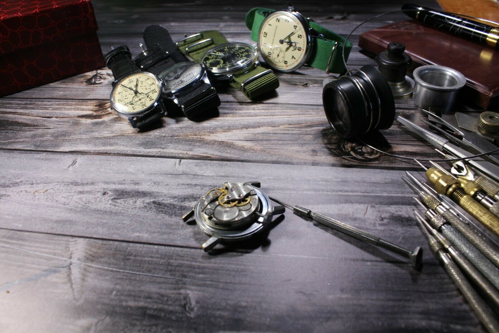 Repair of 2 Soviet and 1 Swiss watches - Fresh Stock Dated December 2025