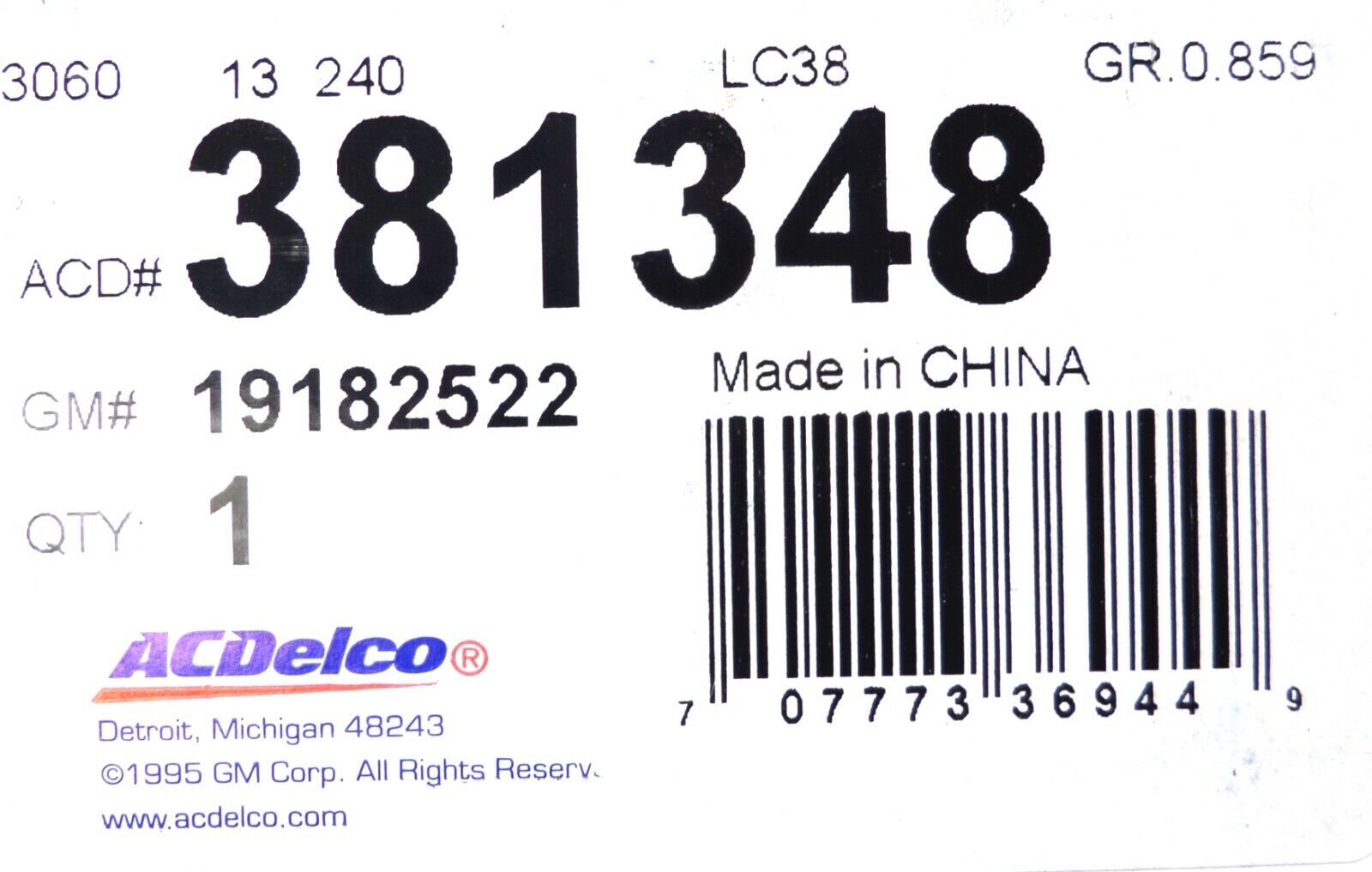 381348 AcDelco Manual Trans Clutch Kit 1994-1997 Dodge Ram 2500 3500 5.9L 8.0L - Fresh Stock Dated February 2026