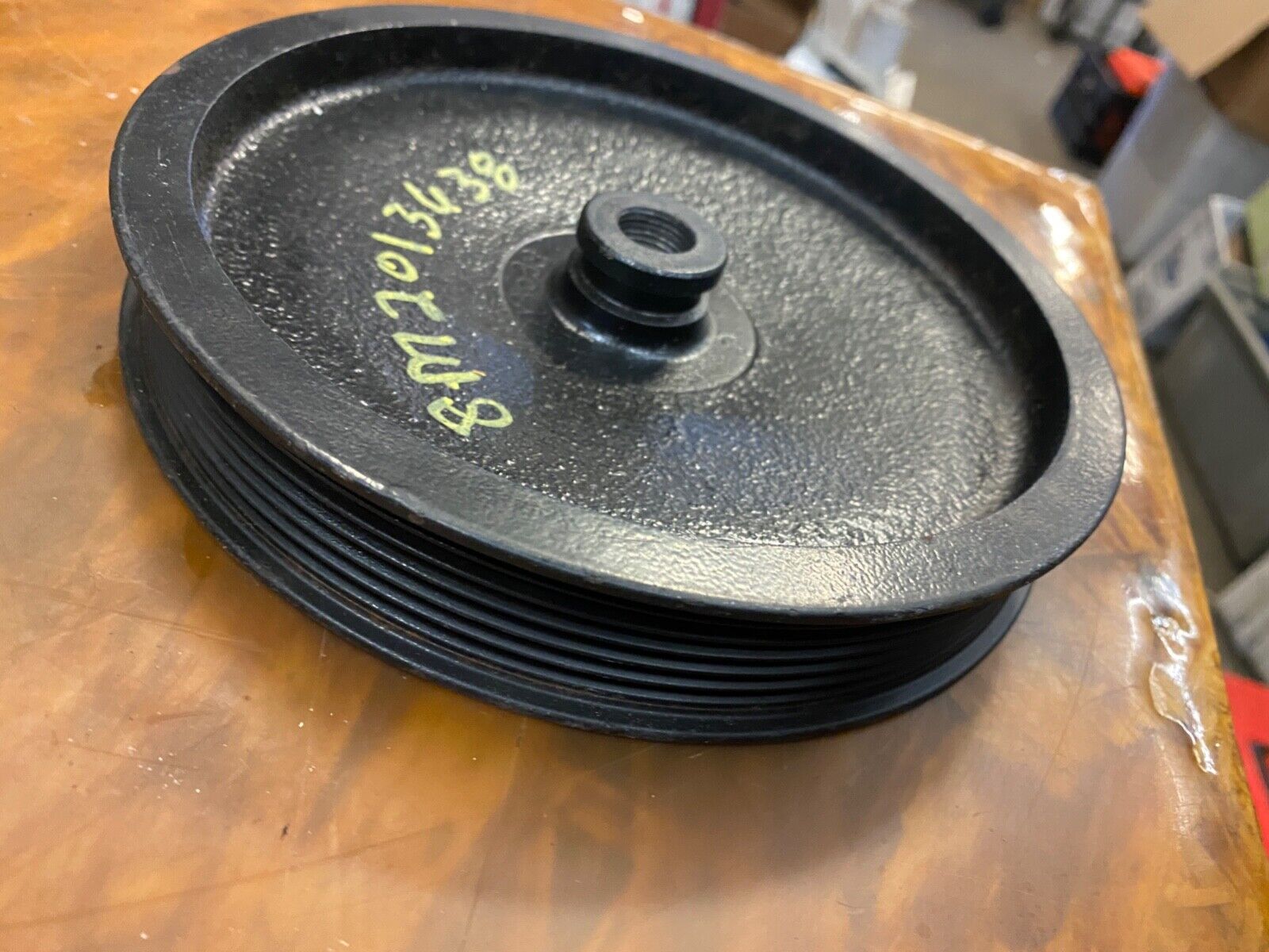 Mercruiser Pulley 8M2013638 Cooling Pump pulley 7 1/8 dia, serpentine belt style - Fresh Stock Dated February 2026