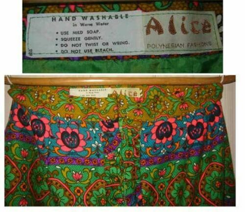 Hawaiian Print Skirt NOS Vintage 60s Sarong Maxi Krist GUDNASON Hawaii Alice M - Fresh Stock Dated February 2026