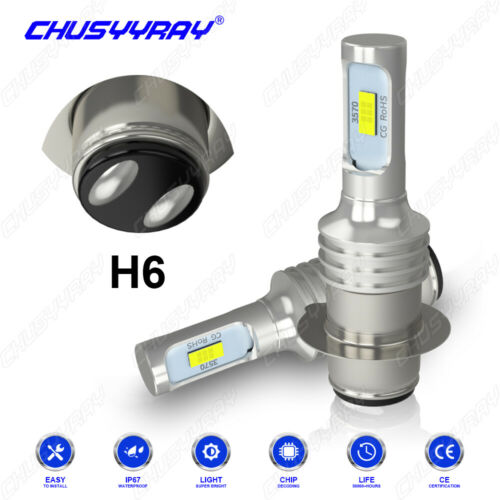 2x Bright LED Headlight Bulb High/Low For Honda ATV 12V 45/45W P15D-3; headlamp - Fresh Stock Dated February 2026