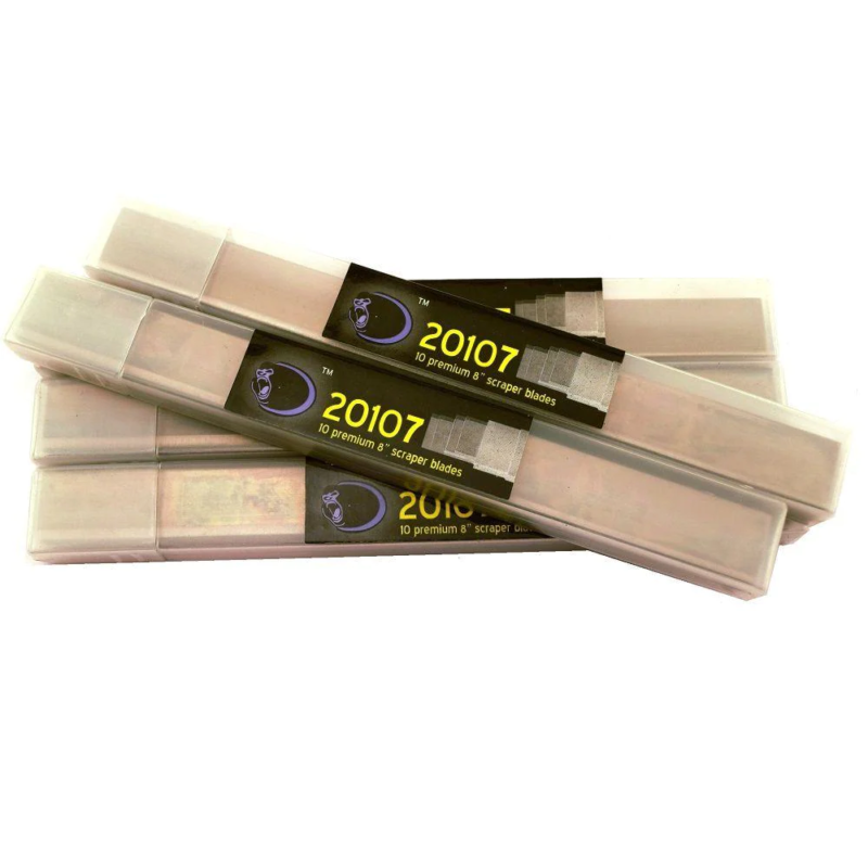 50-Pack 8 inch Floor Scraper Blades Replacement Heavy Duty Thick Razor Sharp Cut - Fresh Stock Dated February 2026