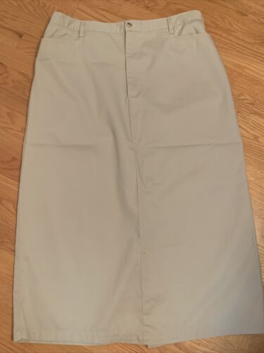Vintage CAROLINA COLOURS Plus Blues Khaki Chino Split Long Skirt Sz 18W ❤️cb15m5 - Fresh Stock Dated March 2026