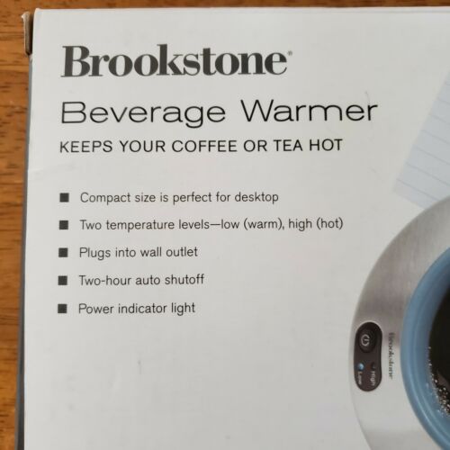 Brookstone K-72AS-A Beverage Warmer Coffee Tea Cup High/ Low Settings Auto Off - Fresh Stock Dated December 2025