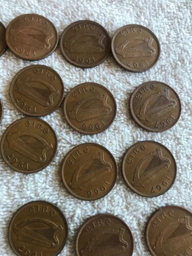 Lot Of 25 Irish Lucky Half-pennies 1966 & 1967 - Fresh Stock Dated December 2025