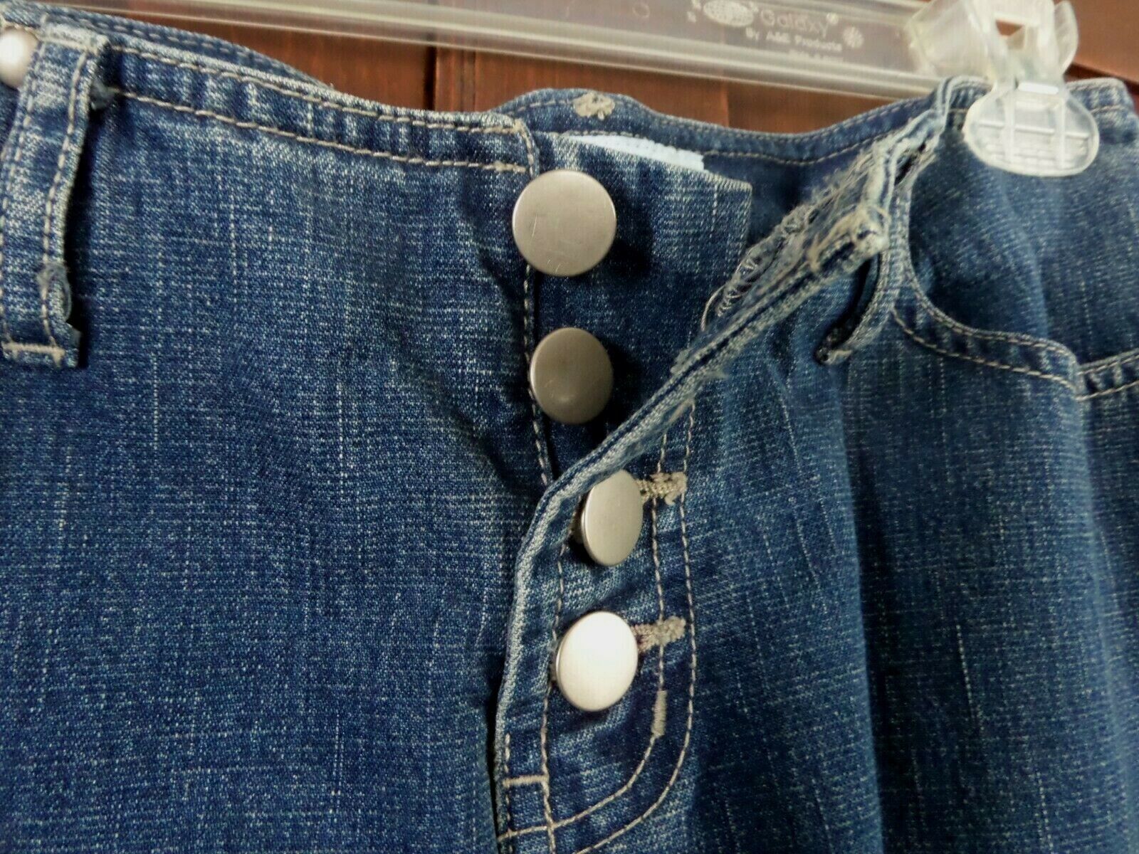 Vintage '90's LA Blues Long Denim Maxi Skirt w/ Pockets, High Side Slits, Size 6 - Fresh Stock Dated March 2026