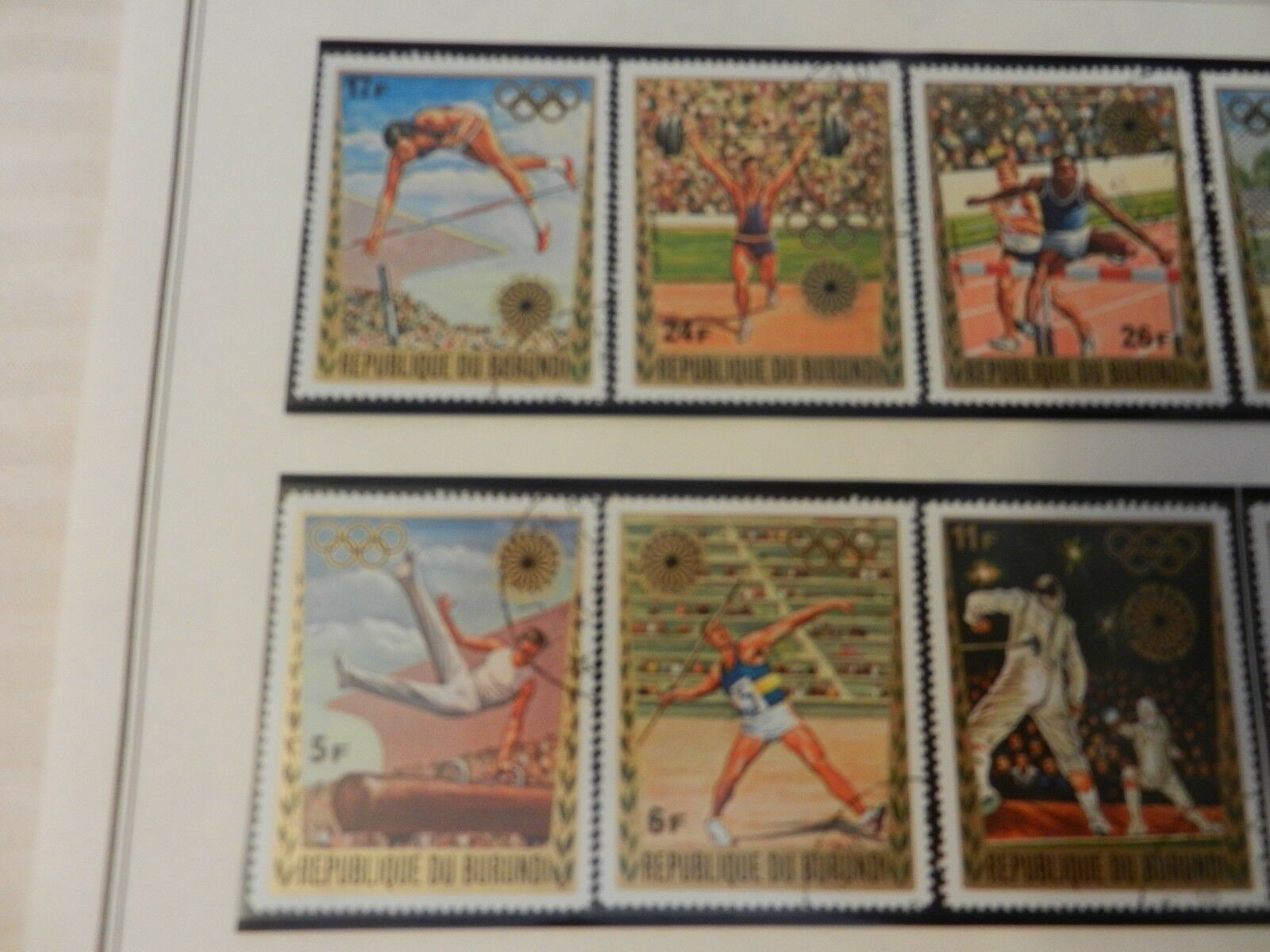 Lot of 8 Burundi 1972 Munich 1972 Summer Olympic Stamps - Fresh Stock Dated January 2026