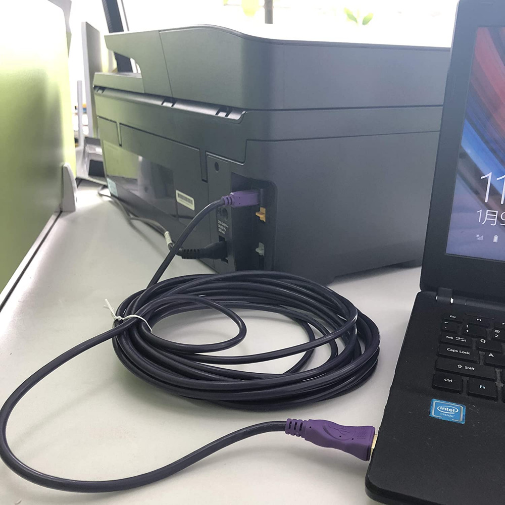 WAWPI Printer Cable 20 feet, USB 2.0 A-Male to B-Male 20 Feet/6m, 20 ft - Fresh Stock Dated February 2026