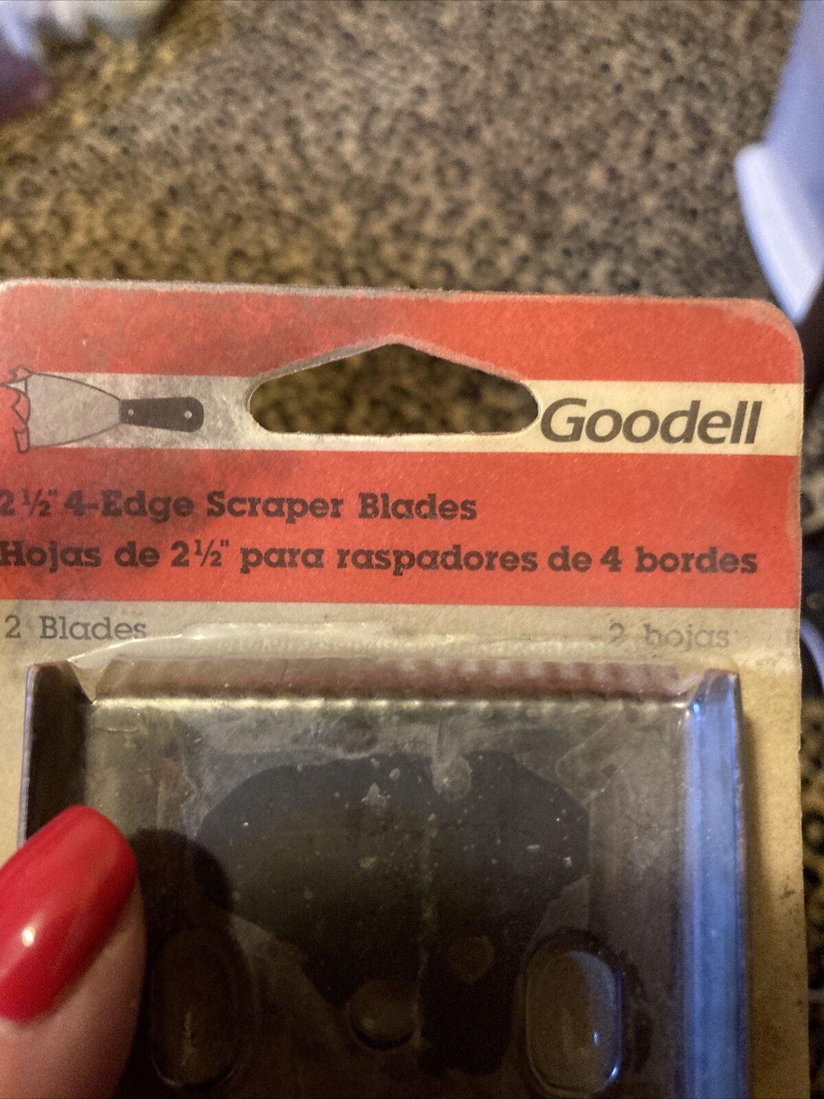 ESTATE SALE: VINTAGE GOODELL Edge Scraper Blades 2-1/4 4 edge 2 Per Pack - Fresh Stock Dated February 2026