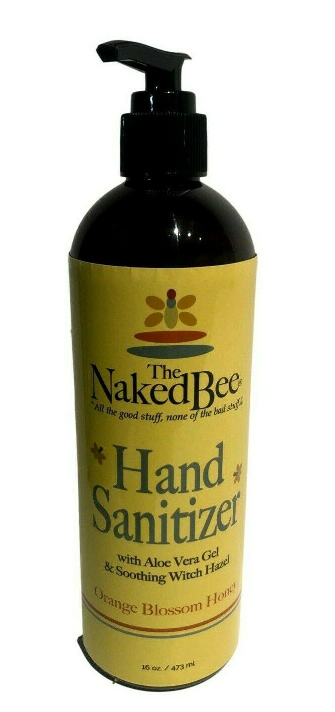The Naked Bee Hand  Sanitizer Orange Blossom Honey 16 oz  X Large Size Pump USA - Fresh Stock Dated February 2026