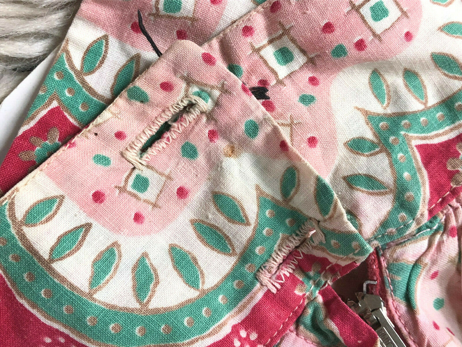 Vintage Leslie Ann 1950s Full Skirt Cotton Sz 4 13