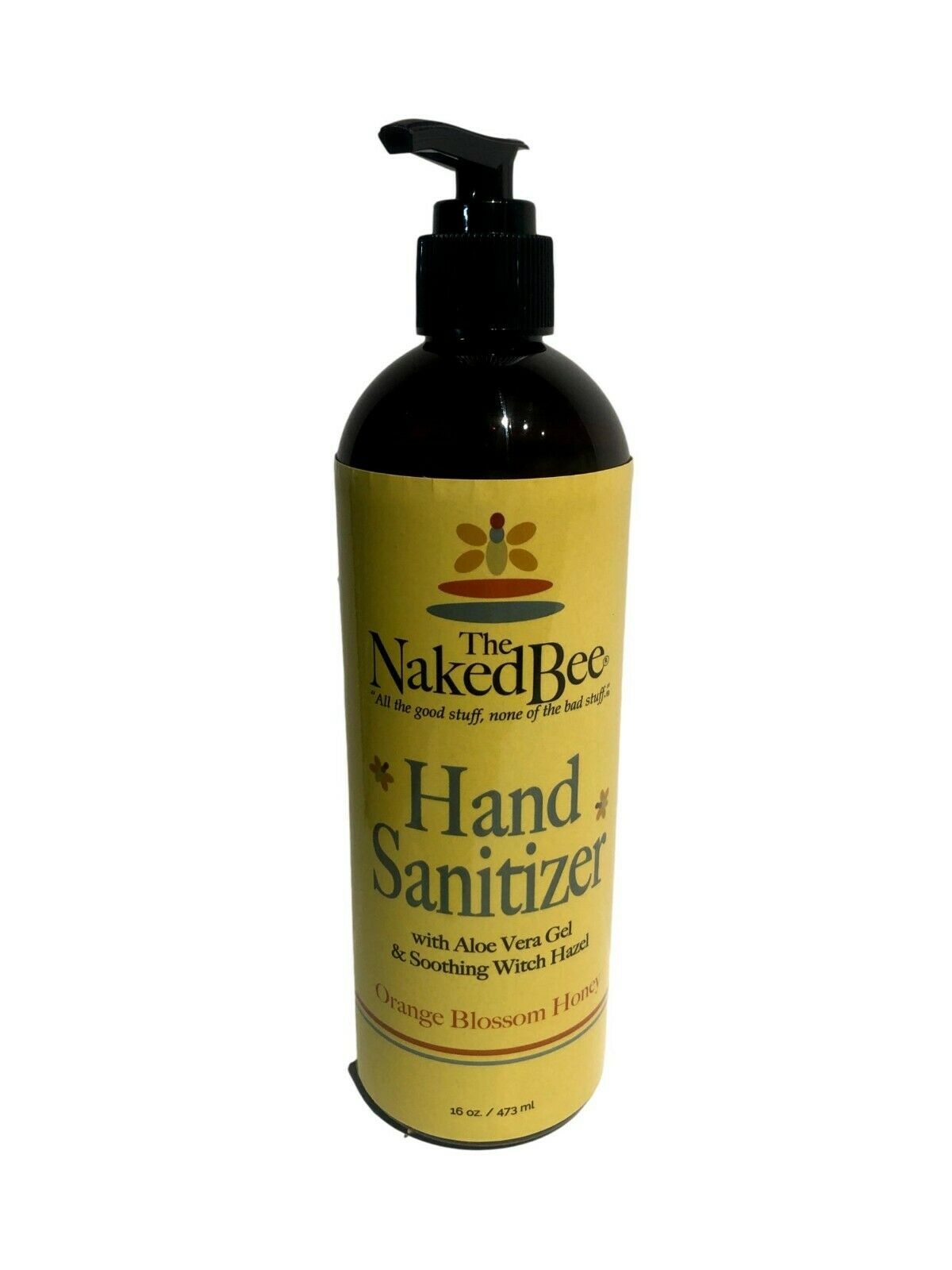 The Naked Bee Hand  Sanitizer Orange Blossom Honey 16 oz  X Large Size Pump USA - Fresh Stock Dated February 2026