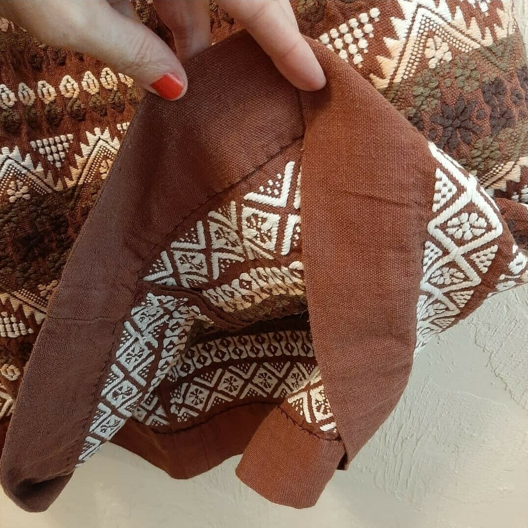 Vintage Woven Embroidered Folk Skirt XS - Fresh Stock Dated March 2026