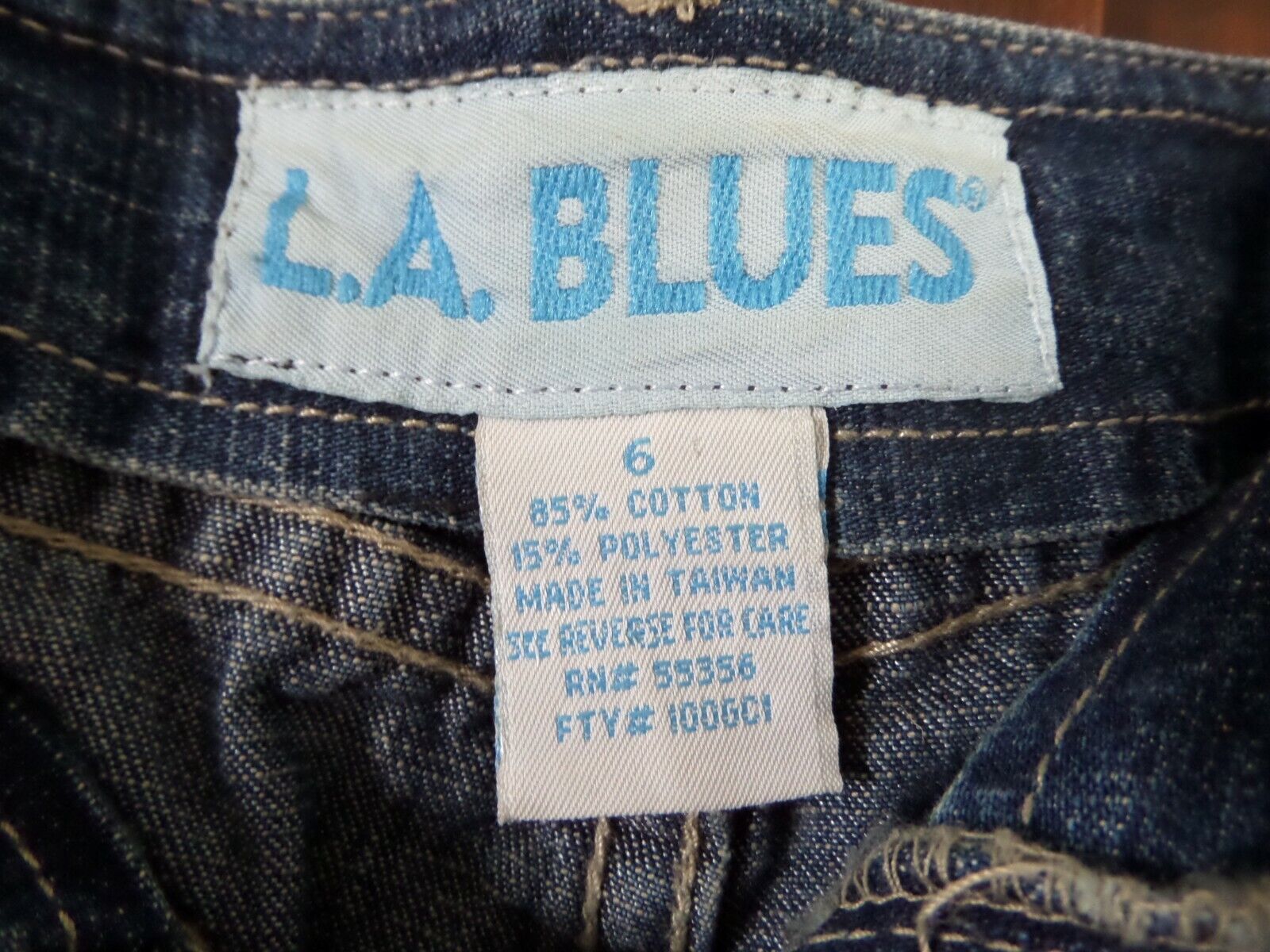 Vintage '90's LA Blues Long Denim Maxi Skirt w/ Pockets, High Side Slits, Size 6 - Fresh Stock Dated March 2026