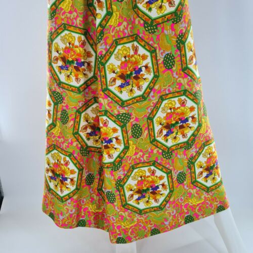 Vintage Alex Colman Long Maxi Floral SKIRT & Belt  29