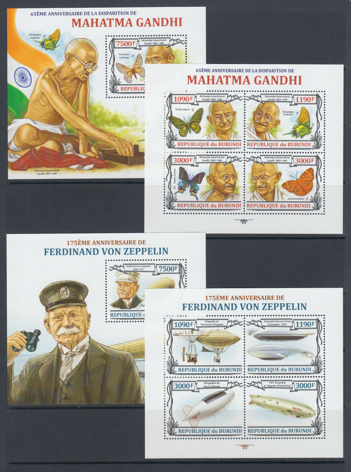 Burundi Sc 1341-1380 MNH. 2013 Russian & Chinese PHILEX, cplt set of 40 s/s, VF - Fresh Stock Dated January 2026