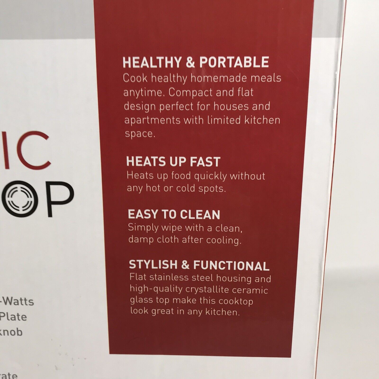 Parini Cookware Electric 7” Ceramic Cooktop Temp Control Dorm Camping New Sealed - Fresh Stock Dated February 2026